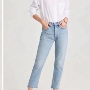 Agolde Riley High Rise Straight Leg Cropped Jeans size 30